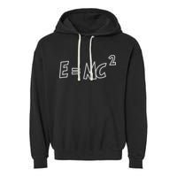 Albert Einstein E=MC2 Equation Garment-Dyed Fleece Hoodie