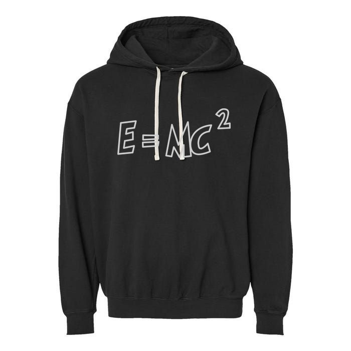Albert Einstein E=MC2 Equation Garment-Dyed Fleece Hoodie