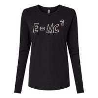 Albert Einstein E=MC2 Equation Womens Cotton Relaxed Long Sleeve T-Shirt