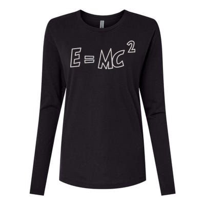 Albert Einstein E=MC2 Equation Womens Cotton Relaxed Long Sleeve T-Shirt