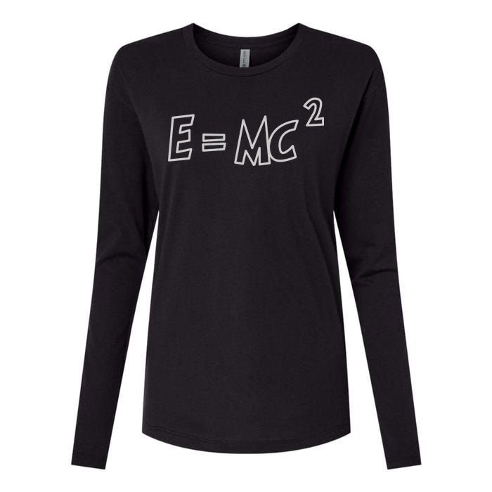 Albert Einstein E=MC2 Equation Womens Cotton Relaxed Long Sleeve T-Shirt