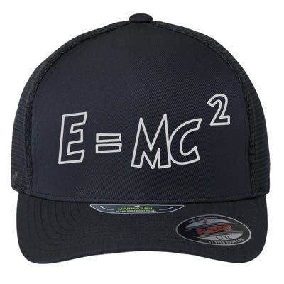 Albert Einstein E=MC2 Equation Flexfit Unipanel Trucker Cap