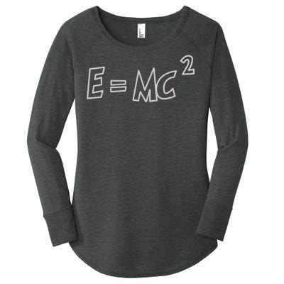 Albert Einstein E=MC2 Equation Women's Perfect Tri Tunic Long Sleeve Shirt