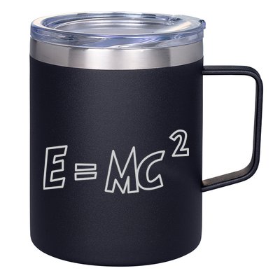 Albert Einstein E=MC2 Equation 12oz Stainless Steel Coffee Mug