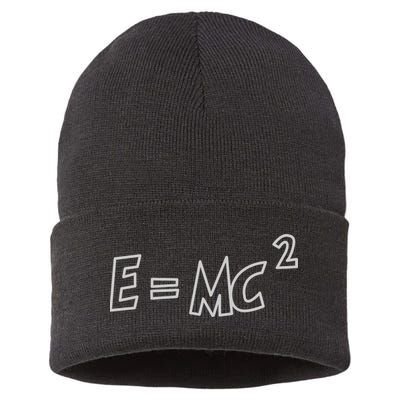 Albert Einstein E=MC2 Equation Sustainable Knit Beanie