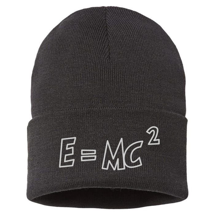 Albert Einstein E=MC2 Equation Sustainable Knit Beanie