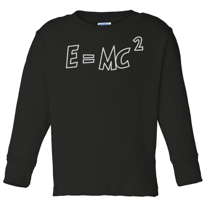 Albert Einstein E=MC2 Equation Toddler Long Sleeve Shirt