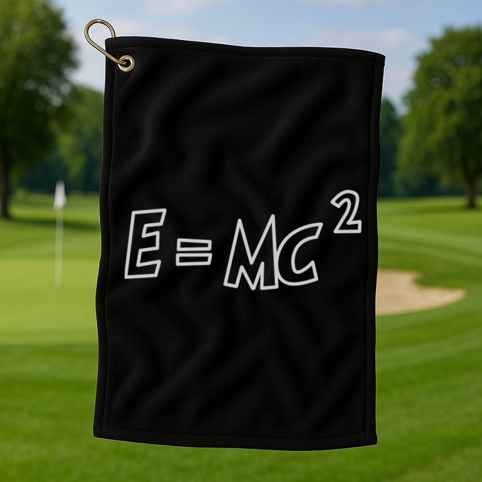 Albert Einstein E=MC2 Equation Golf Towel