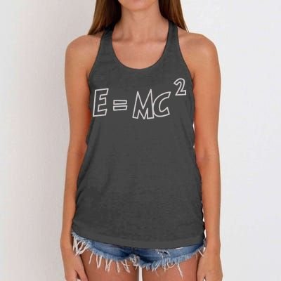 Albert Einstein E=MC2 Equation Women's Knotted Racerback Tank