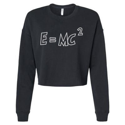 Albert Einstein E=MC2 Equation Cropped Pullover Crew