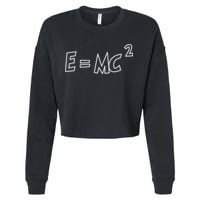 Albert Einstein E=MC2 Equation Cropped Pullover Crew