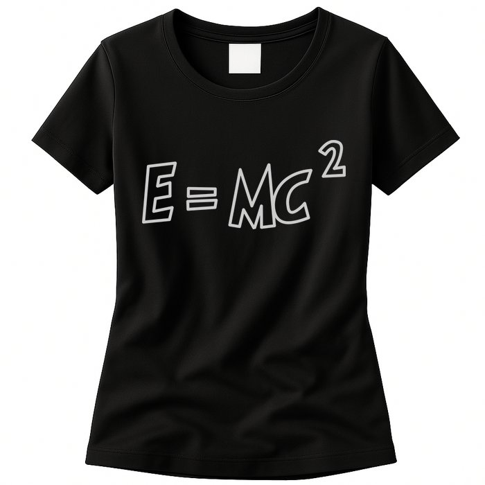 Albert Einstein E=MC2 Equation Womens T-Shirt