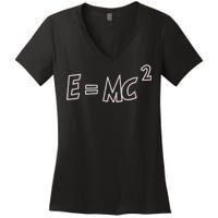 Albert Einstein E=MC2 Equation Women's V-Neck T-Shirt