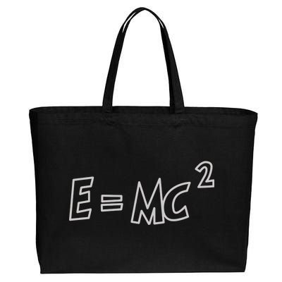 Albert Einstein E=MC2 Equation Cotton Canvas Jumbo Tote