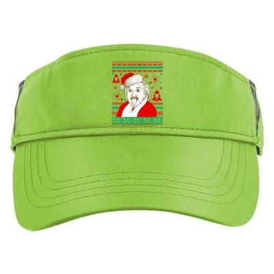 Albert Einstein Ugly Christmas Sweater Adult Drive Performance Visor