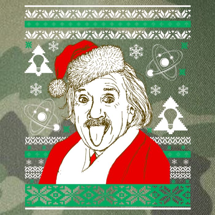 Albert Einstein Ugly Christmas Sweater Legacy Tie Dye Trucker Hat