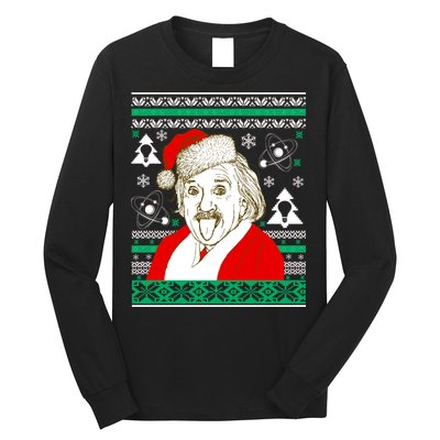 Albert Einstein Ugly Christmas Sweater Long Sleeve Shirt