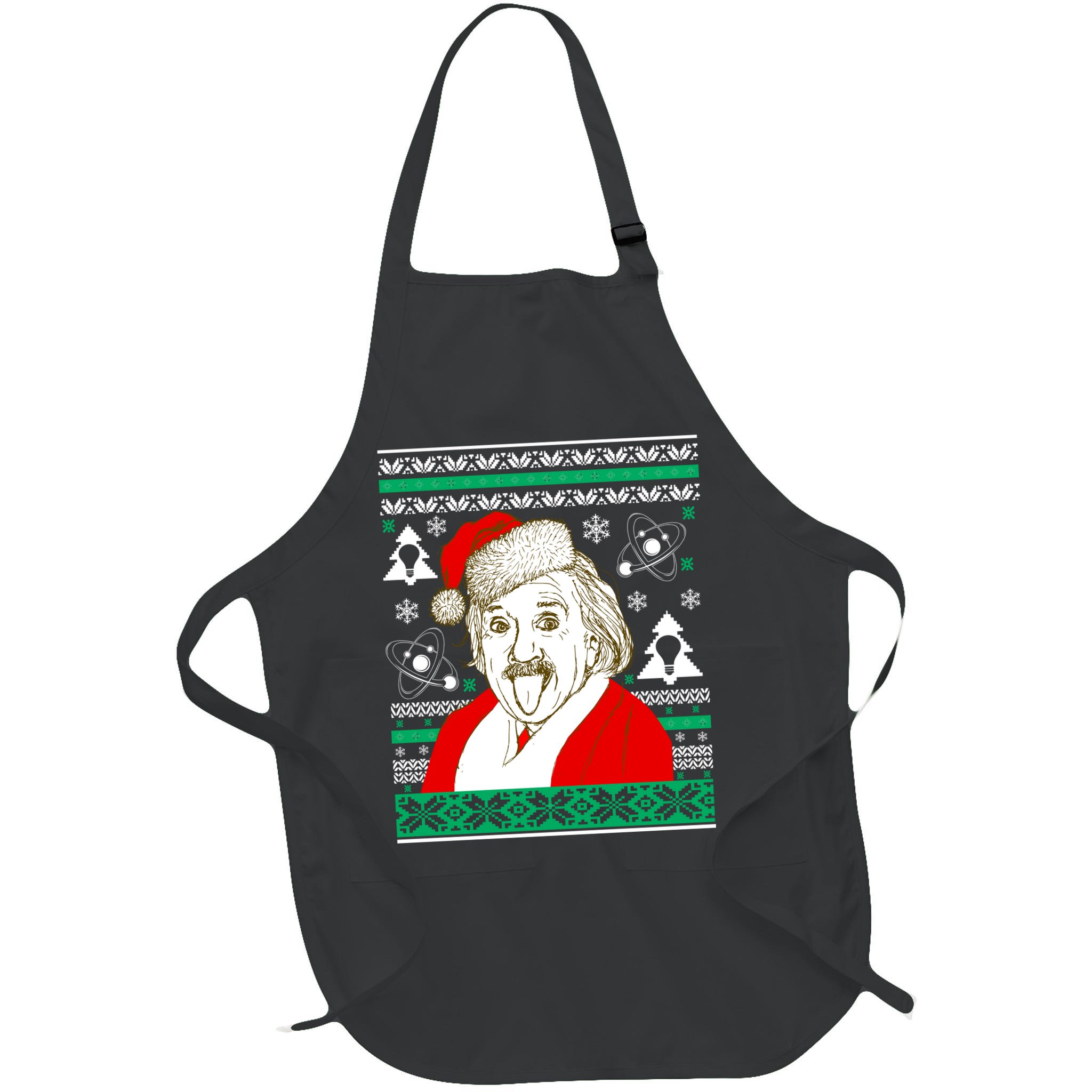 Albert Einstein Ugly Christmas Sweater Apron