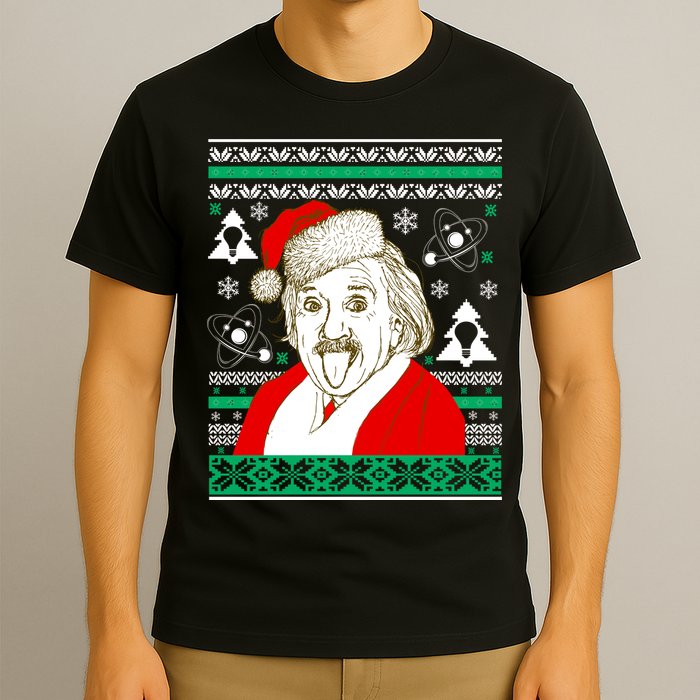 Albert Einstein Ugly Christmas Sweater T-Shirt