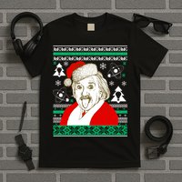 Albert Einstein Ugly Christmas Sweater T-Shirt