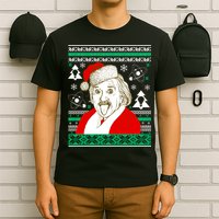 Albert Einstein Ugly Christmas Sweater T-Shirt