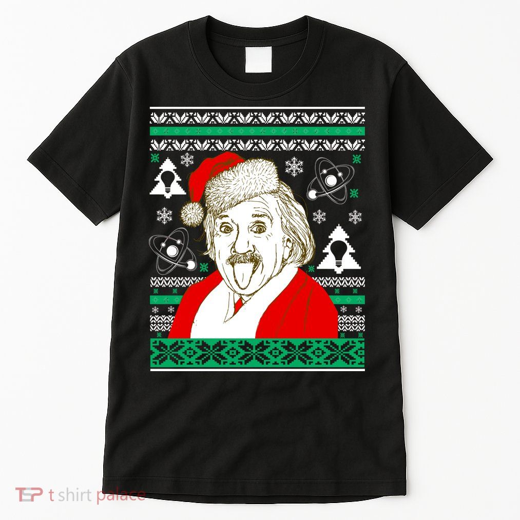Albert Einstein Ugly Christmas Sweater Tall T-Shirt