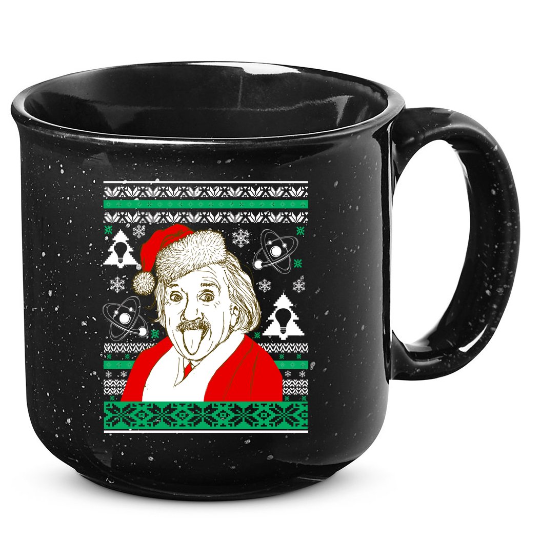 Albert Einstein Ugly Christmas Sweater 15oz Campfire Ceramic Mug