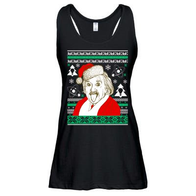 Albert Einstein Ugly Christmas Sweater Ladies Essential Flowy Tank