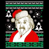 Albert Einstein Ugly Christmas Sweater Flatbill Hat