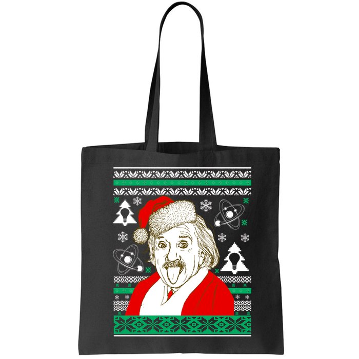 Albert Einstein Ugly Christmas Sweater Bag