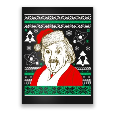 Albert Einstein Ugly Christmas Sweater Poster