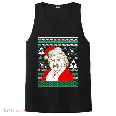 Albert Einstein Ugly Christmas Sweater PosiCharge Competitor Tank