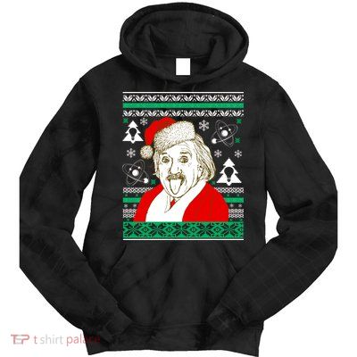 Albert Einstein Ugly Christmas Sweater Tie Dye Hoodie