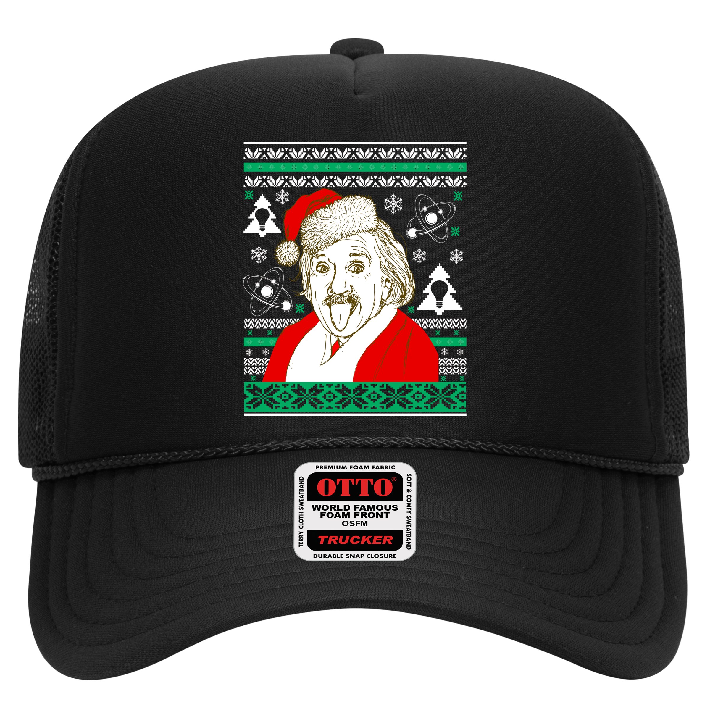 Albert Einstein Ugly Christmas Sweater Hat