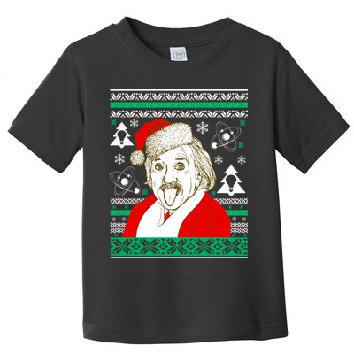 Albert Einstein Ugly Christmas Sweater Toddler T-Shirt
