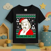 Albert Einstein Ugly Christmas Sweater Toddler T-Shirt
