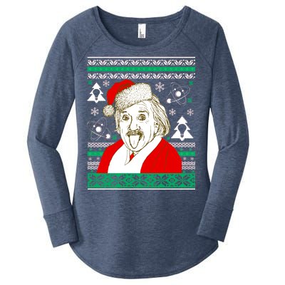 Albert Einstein Ugly Christmas Sweater Women's Perfect Tri Tunic Long Sleeve Shirt