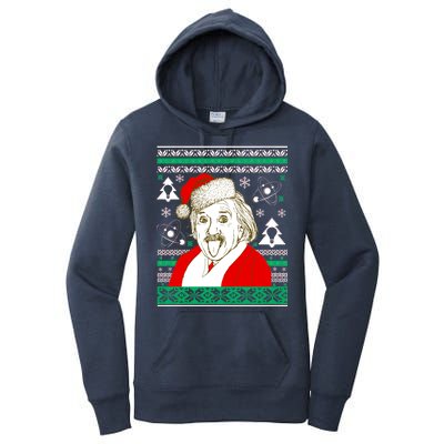 Albert Einstein Ugly Christmas Sweater Women's Pullover Hoodie