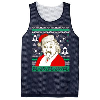 Albert Einstein Ugly Christmas Sweater Mesh Reversible Basketball Jersey Tank