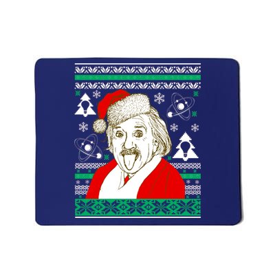 Albert Einstein Ugly Christmas Sweater Mousepad