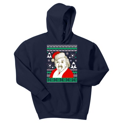 Albert Einstein Ugly Christmas Sweater Kids Hoodie