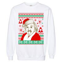 Albert Einstein Ugly Christmas Sweater Garment-Dyed Sweatshirt