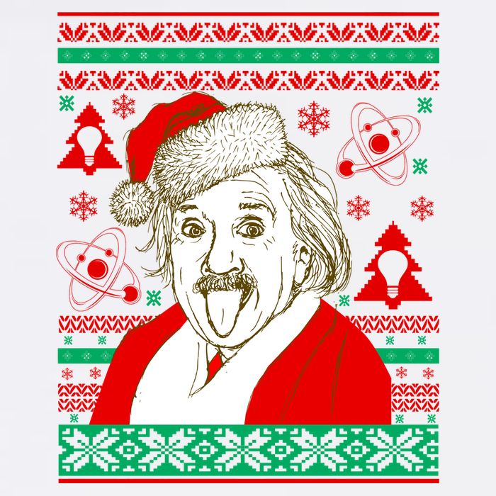Albert Einstein Ugly Christmas Sweater Garment-Dyed Sweatshirt