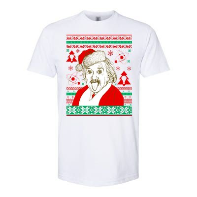 Albert Einstein Ugly Christmas Sweater Softstyle® CVC T-Shirt