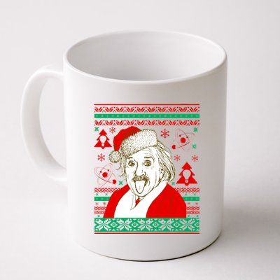 Albert Einstein Ugly Christmas Sweater Coffee Mug