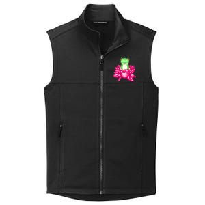 A Little Cute Frog In A Flower Collective Smooth Fleece Vest