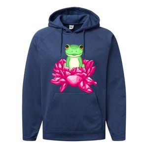 A Little Cute Frog In A Flower Performance Fleece Hoodie