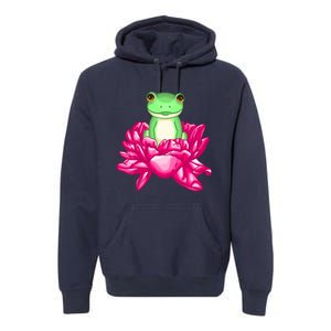 A Little Cute Frog In A Flower Premium Hoodie