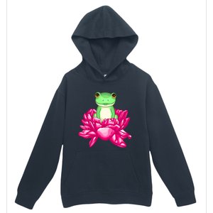 A Little Cute Frog In A Flower Urban Pullover Hoodie