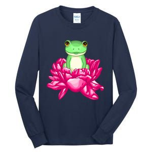 A Little Cute Frog In A Flower Tall Long Sleeve T-Shirt